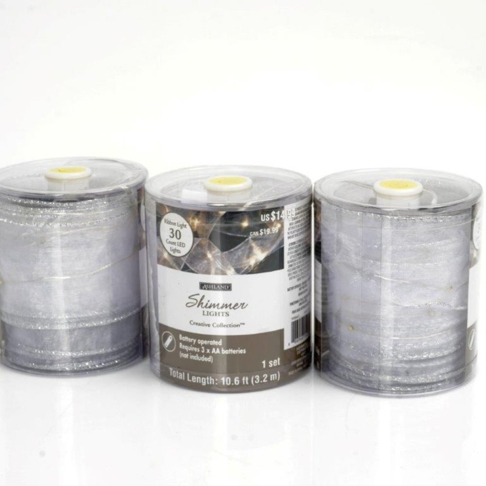 NWT Amscan Shimmer LED lights - ribbon -  3 rolls